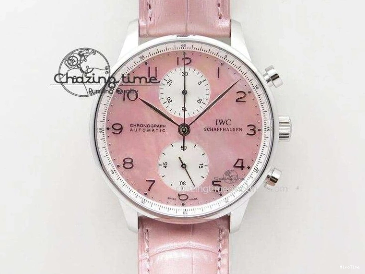 MIROTIME 0318 Portuguese Real PR Real Annual Calendar RG IW503504 YLF 1:1 Best Edition White Dial On Leather Strap A TimelessDesign 7242